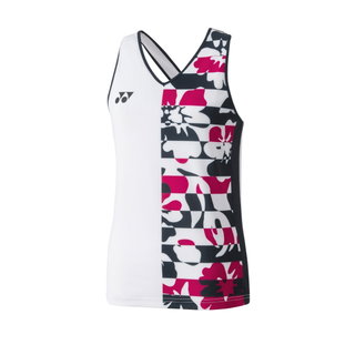 Yonex Badminton-Tank Top V-Neck Tournament weiss Damen